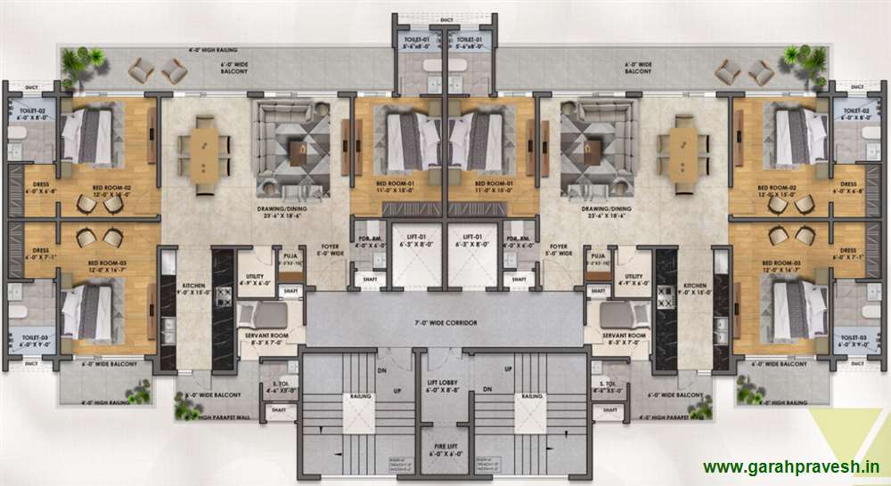 3+1 BHK |2698 Sq.Ft