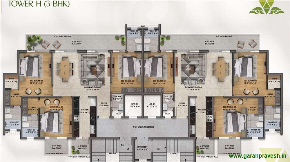 3 BHK |2350 Sq.Ft