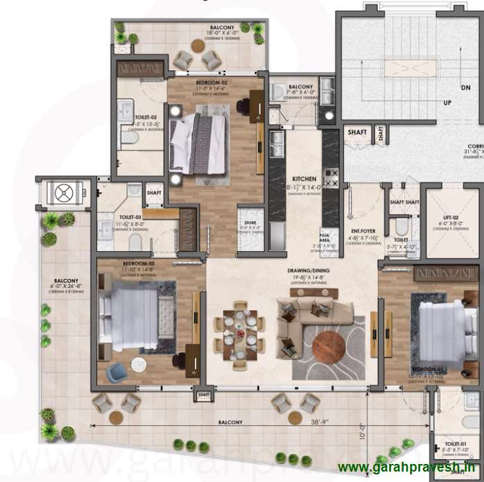 3BHK  