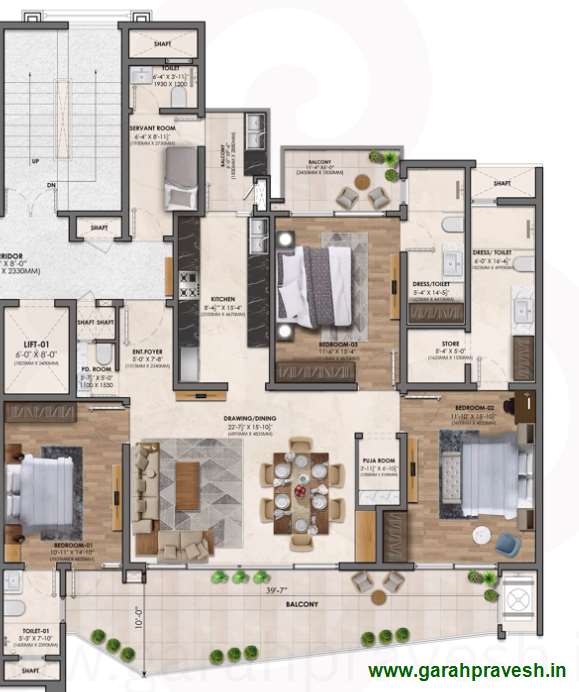 3+1BHK 