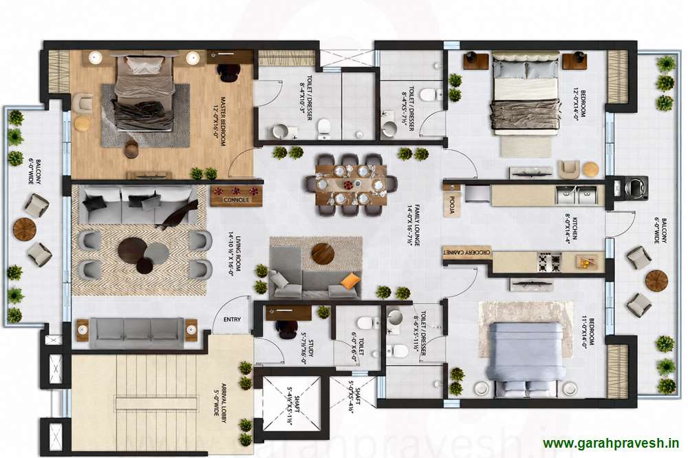 3+1 BHK | 2439 Sq.Ft | 271 Sq.Yards