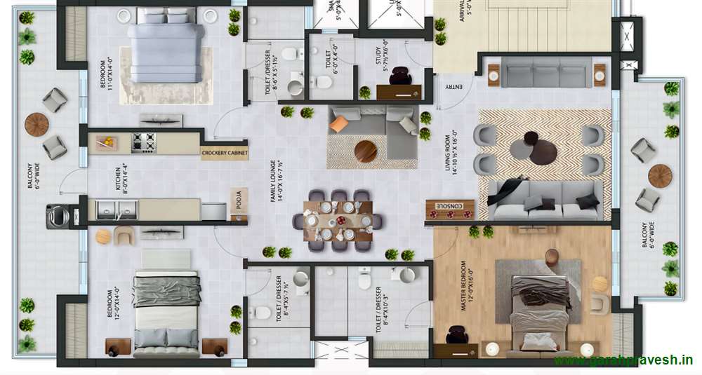 3+1 BHK