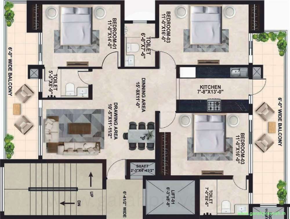 3 BHK |1915 Sq.Ft