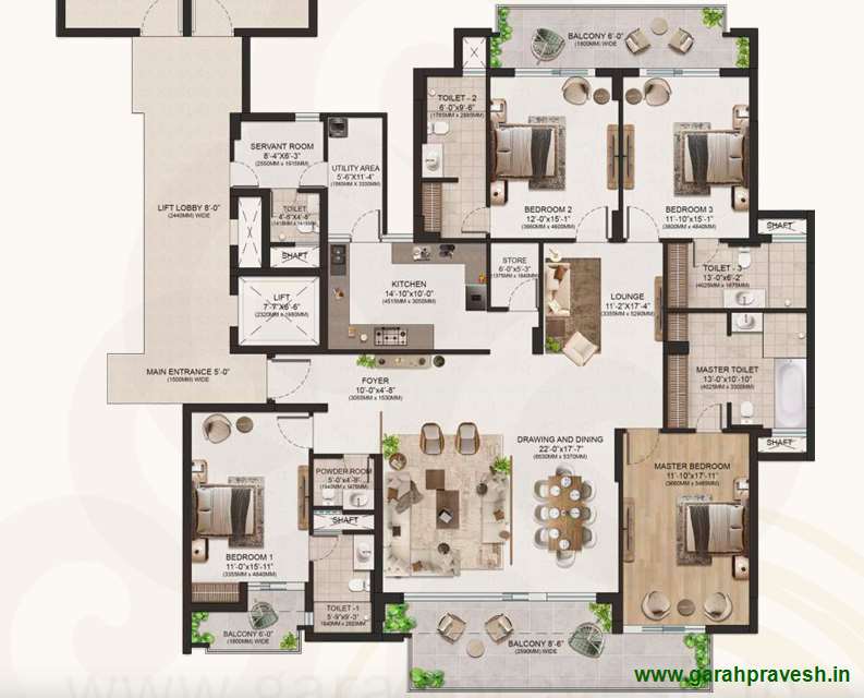 4 +1 BHK